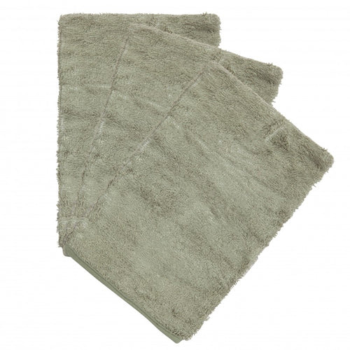 Timboo, set van 3 washandjes - whisper green