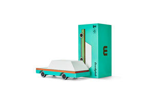 Candylab, houten auto -  teal wagon