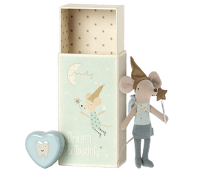 Maileg, tooth fairy mouse in box - blue