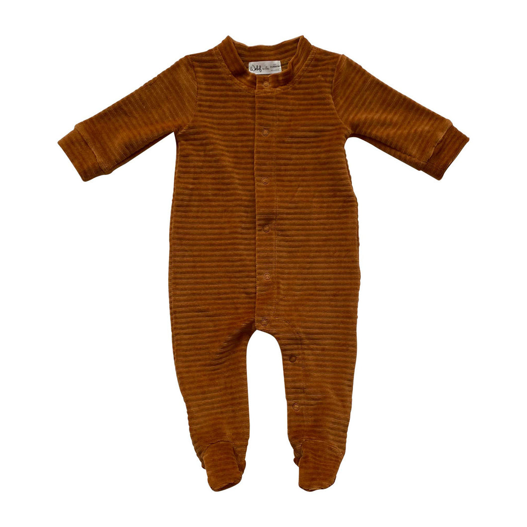 Witlof for Kids, corduroy kruippakje - hazel brown