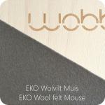 Afbeelding in Gallery-weergave laden, Wobbelboard original, blank gelakt met vilt - muis grijs